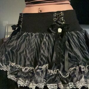 Tripp NYC Zebra Skirt 2000s NWT